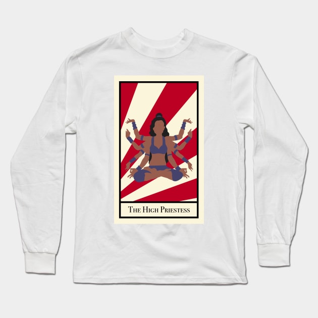 The High Priestess - The Circus Tarot Long Sleeve T-Shirt by Jakmalone